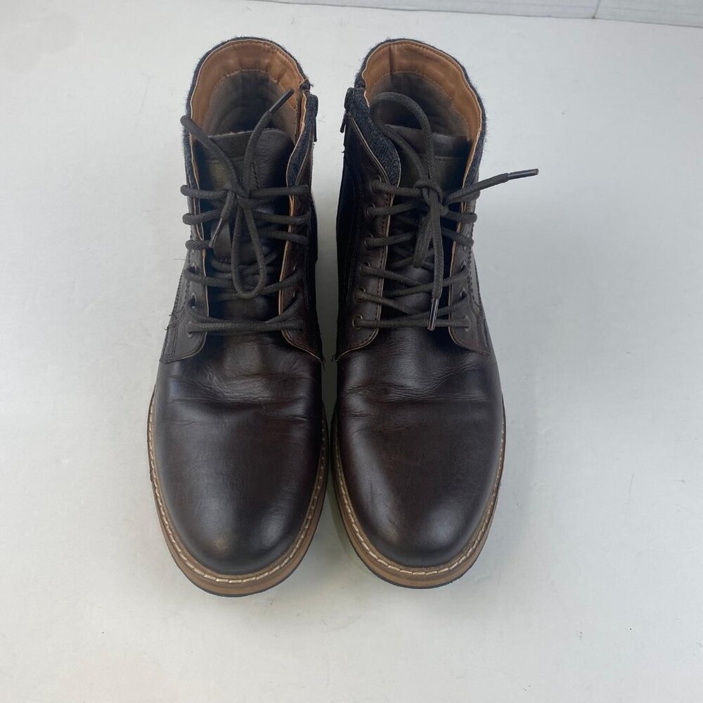 CROWN VINTAGE Men's Brown Leather Boots Size 10M/43 Made In India